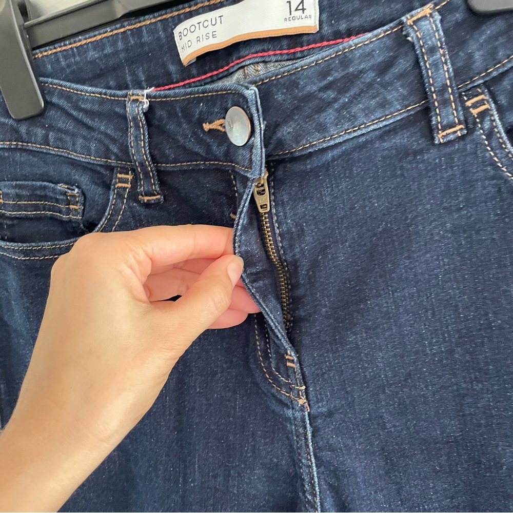 NEXT Bootcut Mid Rise Jeans Size 14 Regular - Picture 4 of 7